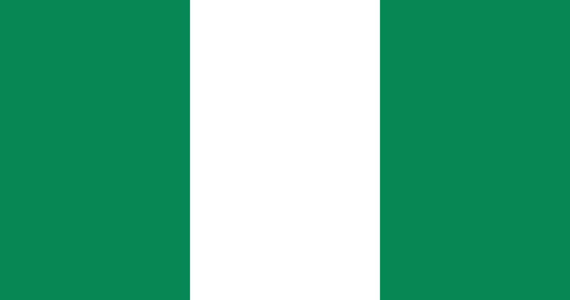 nigeria flagga med original- rgb Färg vektor illustration design