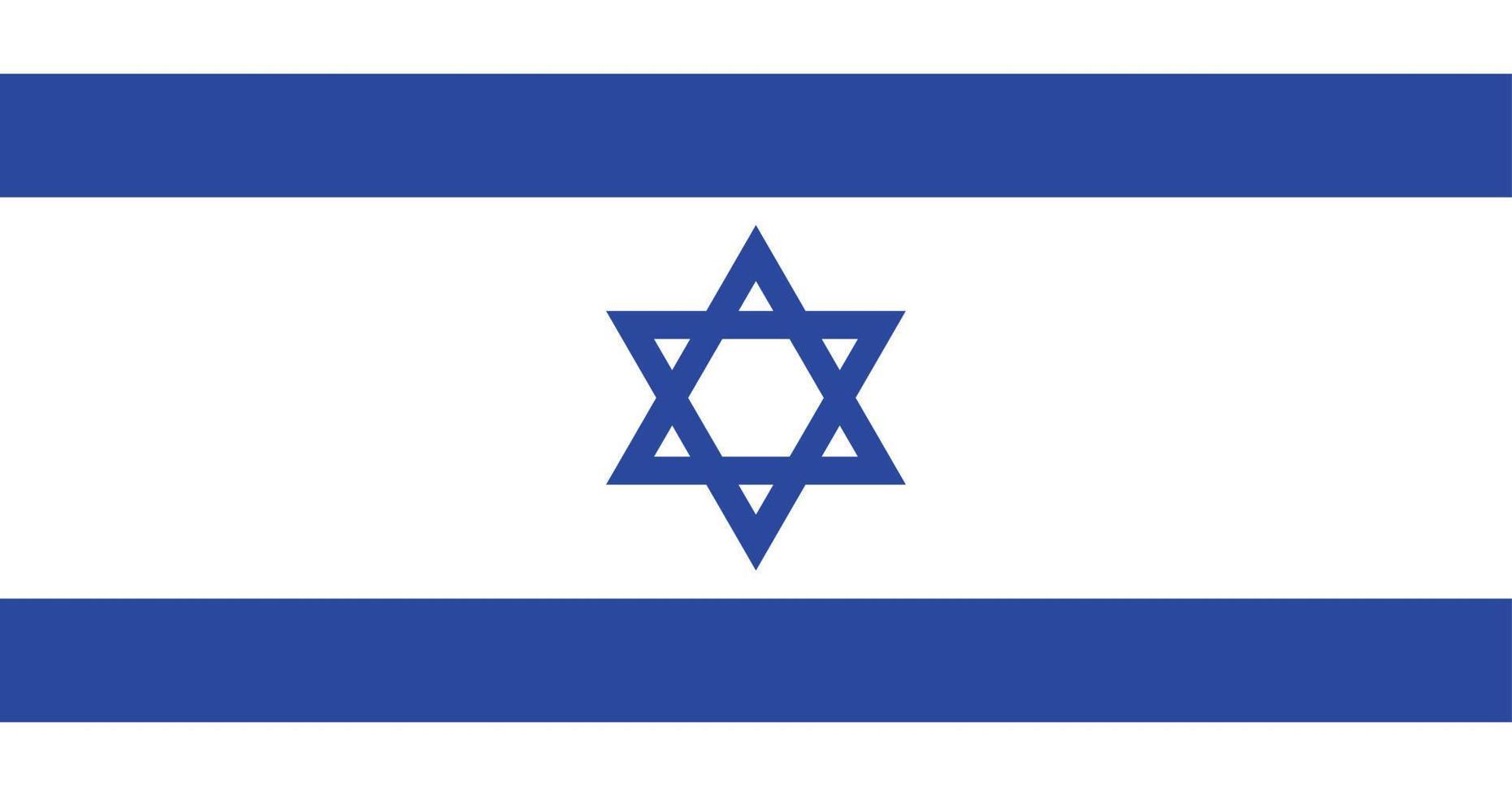 Israel flagga med original- rgb Färg vektor illustration design