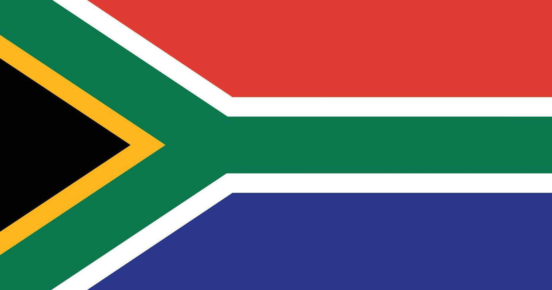 südafrika-flagge mit ursprünglichem rgb-farbvektor-illustrationsdesign vektor