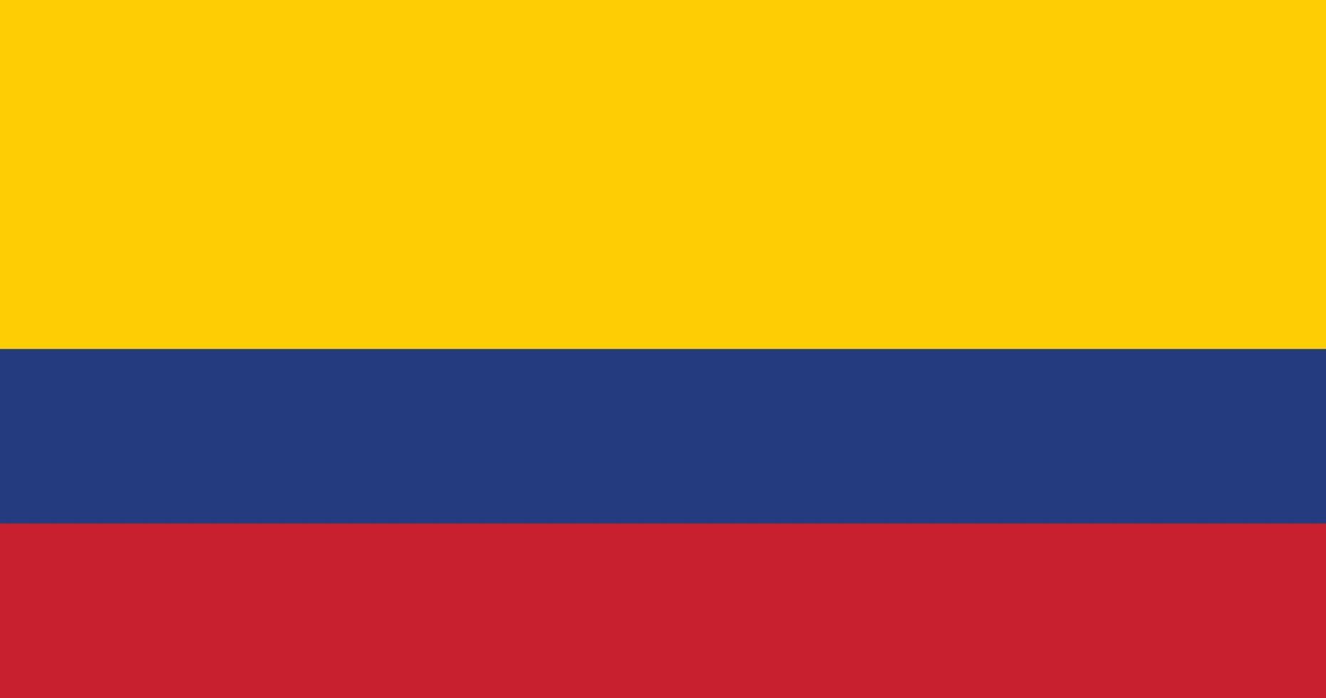 kolumbien-flagge mit ursprünglichem rgb-farbvektor-illustrationsdesign vektor