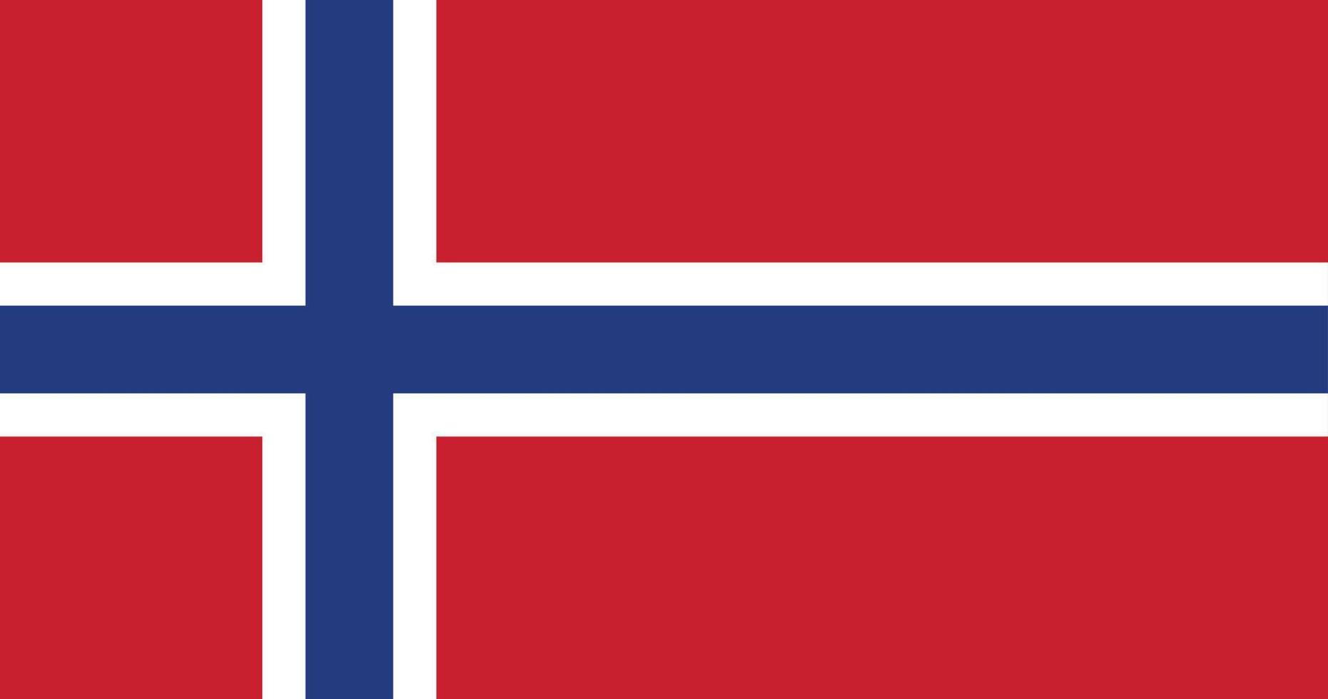 Norwegen-Flagge mit ursprünglichem rgb-Farbvektor-Illustrationsdesign vektor