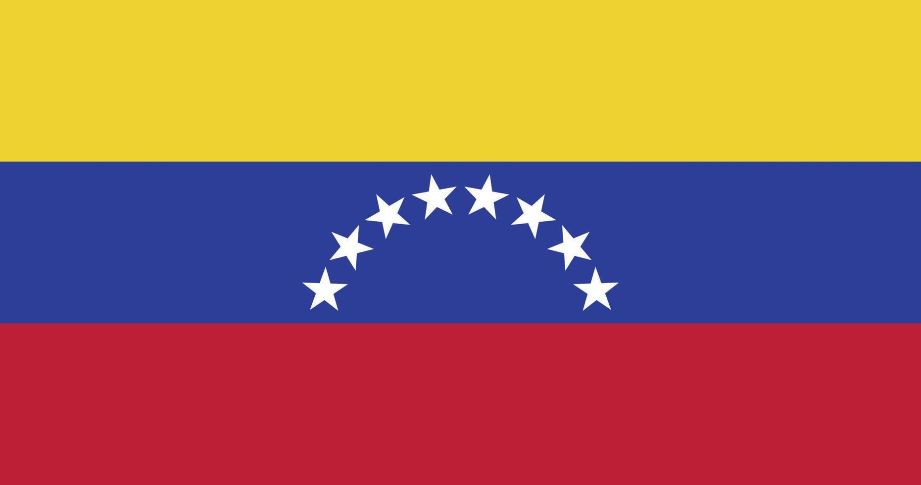 venezuela flagga med original- rgb Färg vektor illustration design