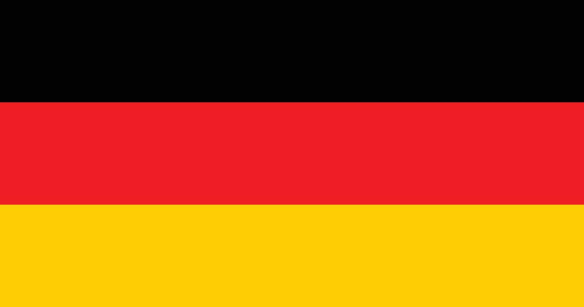 deutschland-flagge mit ursprünglichem rgb-farbvektor-illustrationsdesign vektor