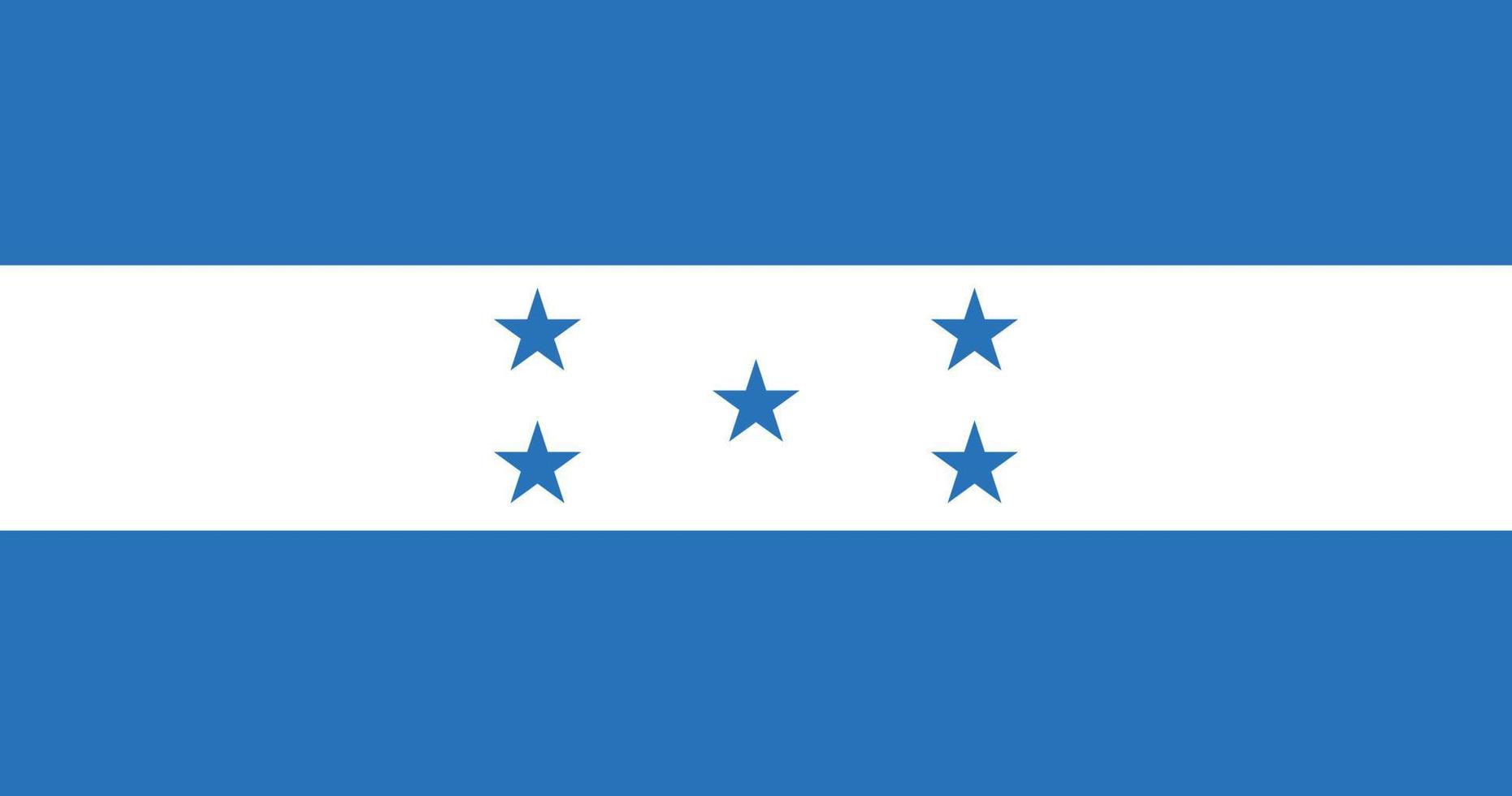honduras-flagge mit ursprünglichem rgb-farbvektor-illustrationsdesign vektor