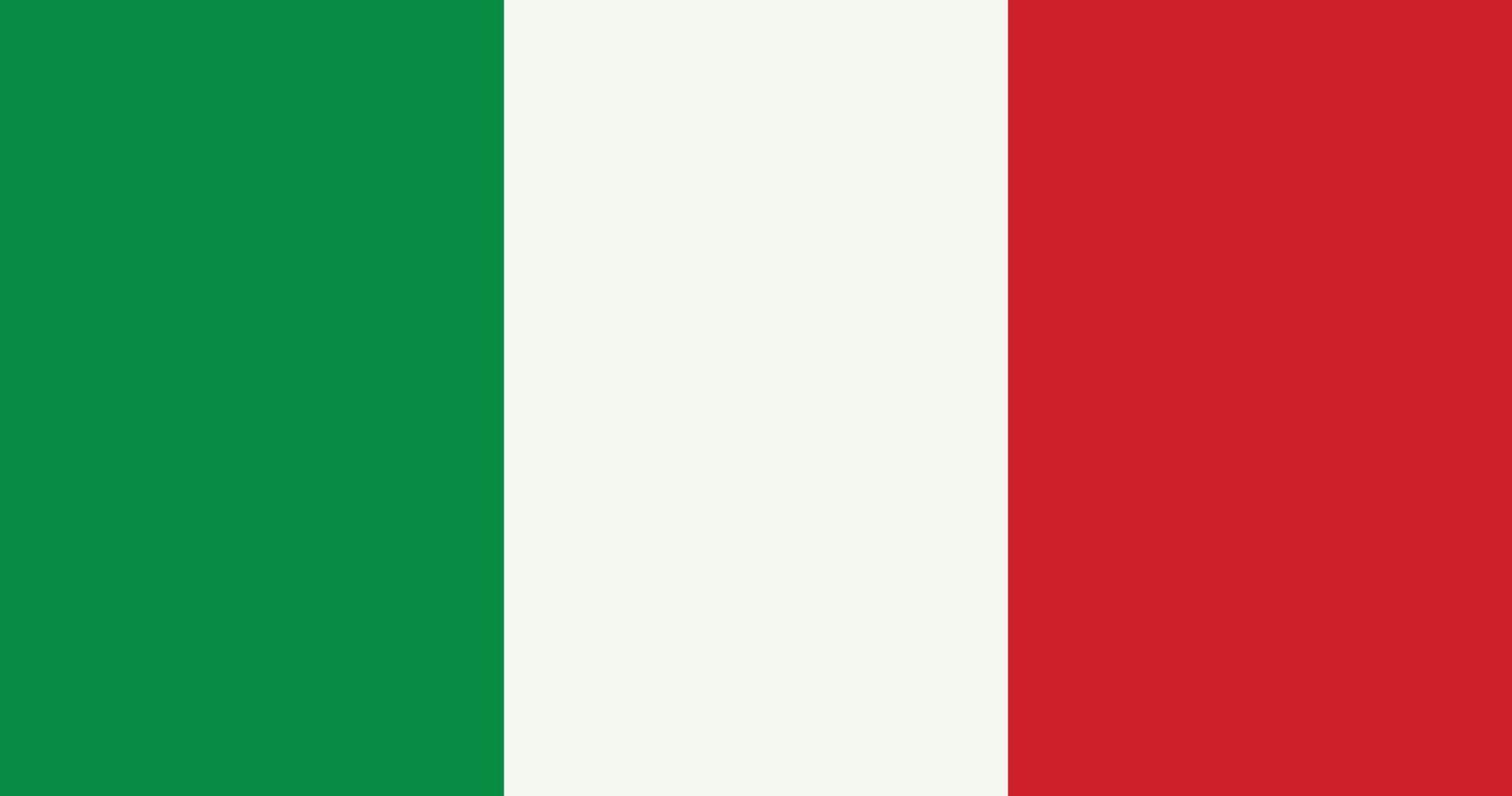 italien-flagge mit ursprünglichem rgb-farbvektor-illustrationsdesign vektor