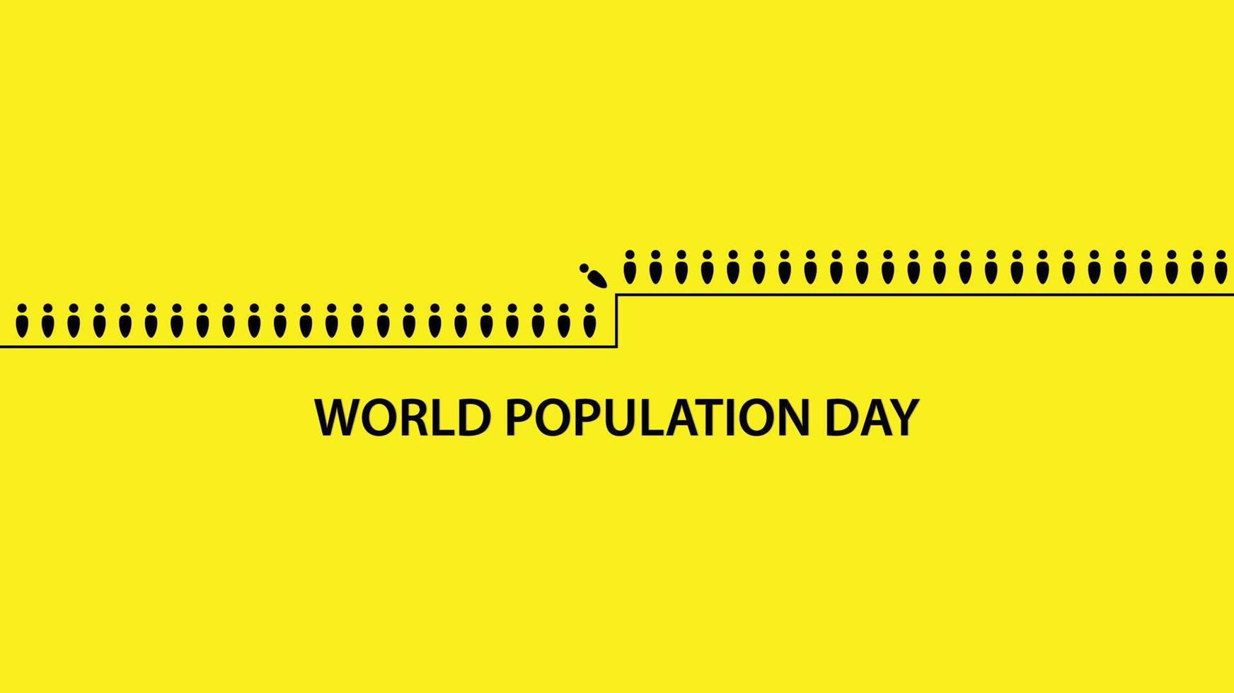 värld befolkning dag. vektor illustration.