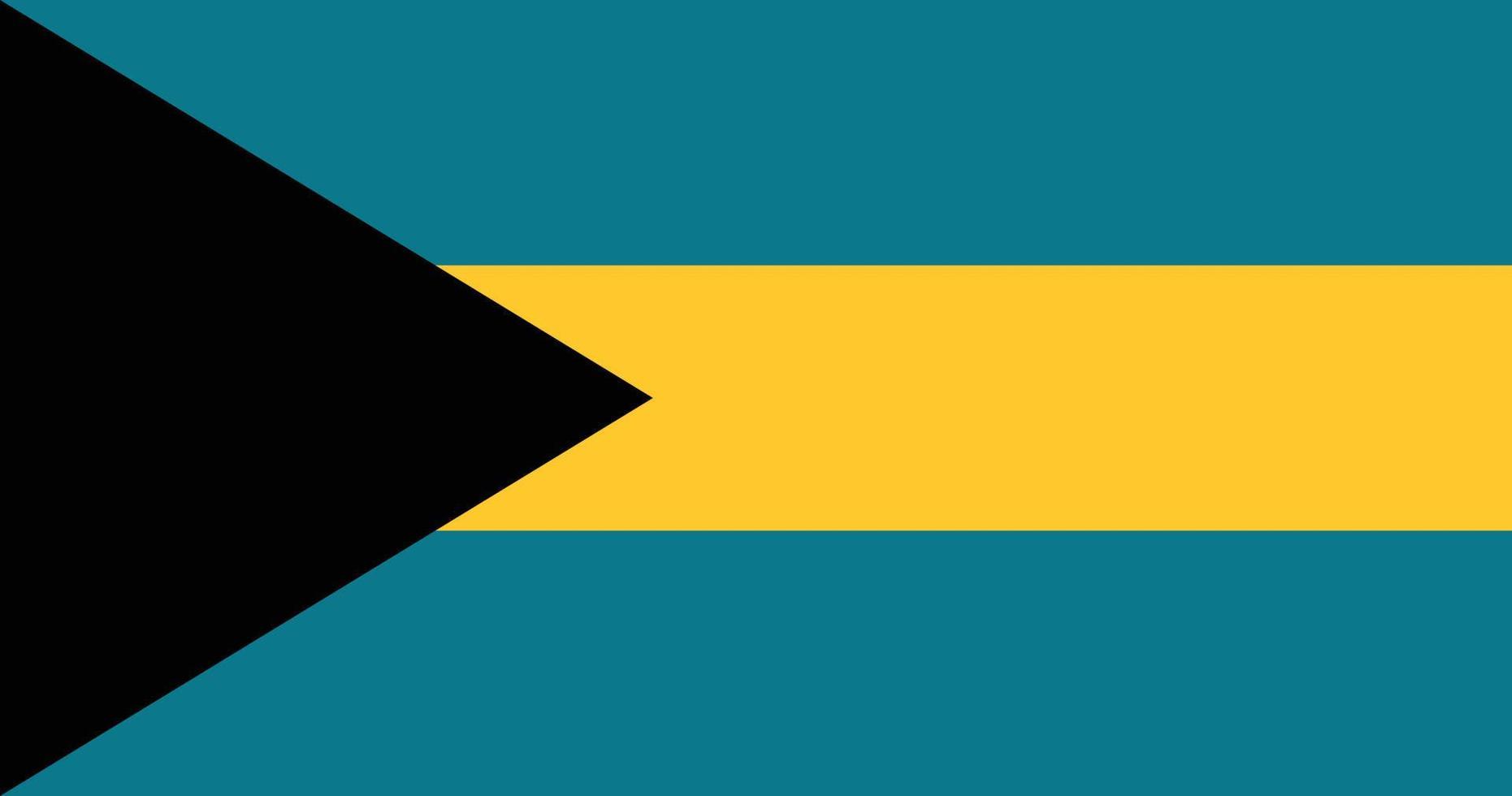 Bahamas flagga med original- rgb Färg vektor illustration design