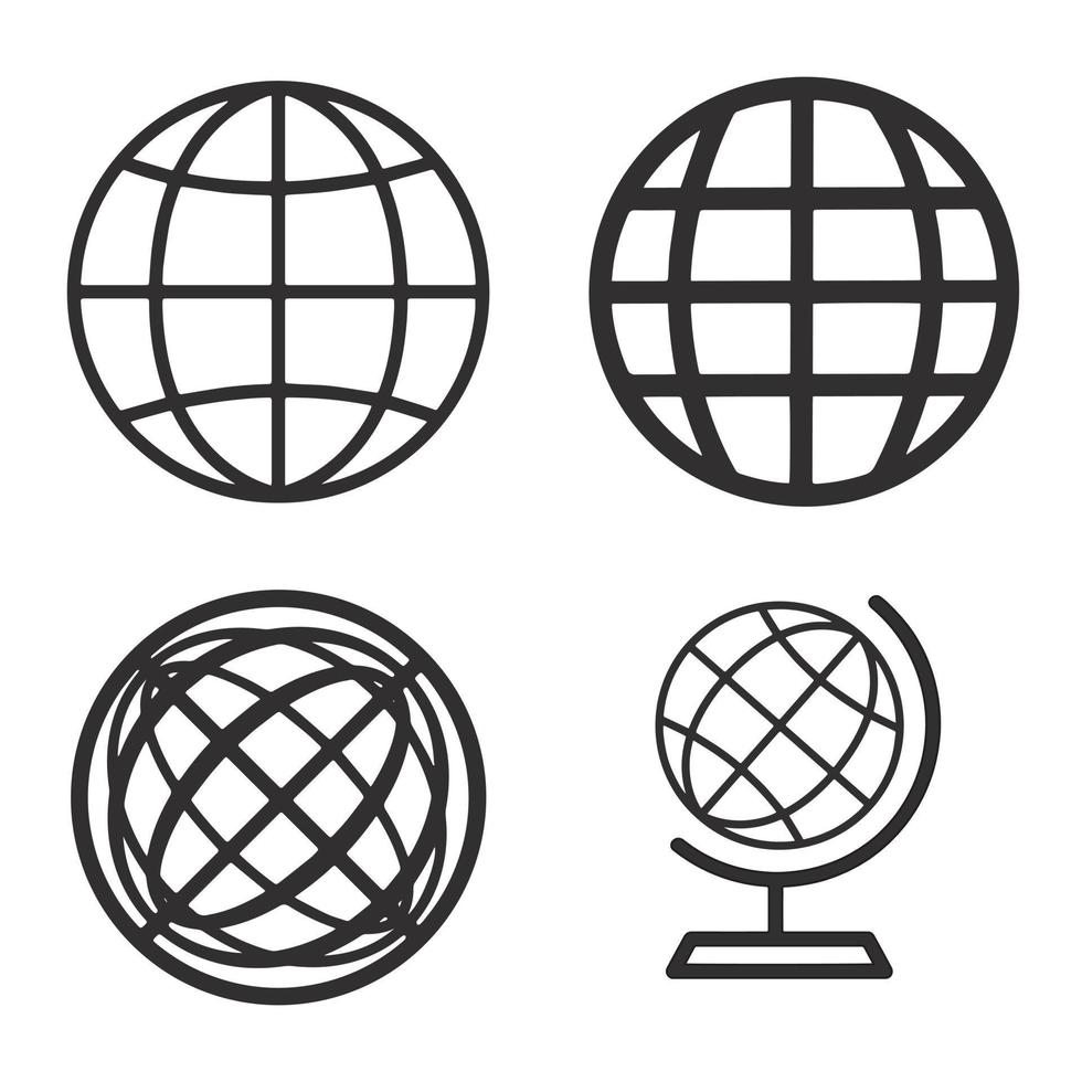 Abbildung Vektor-Globus-Icons gesetzt vektor
