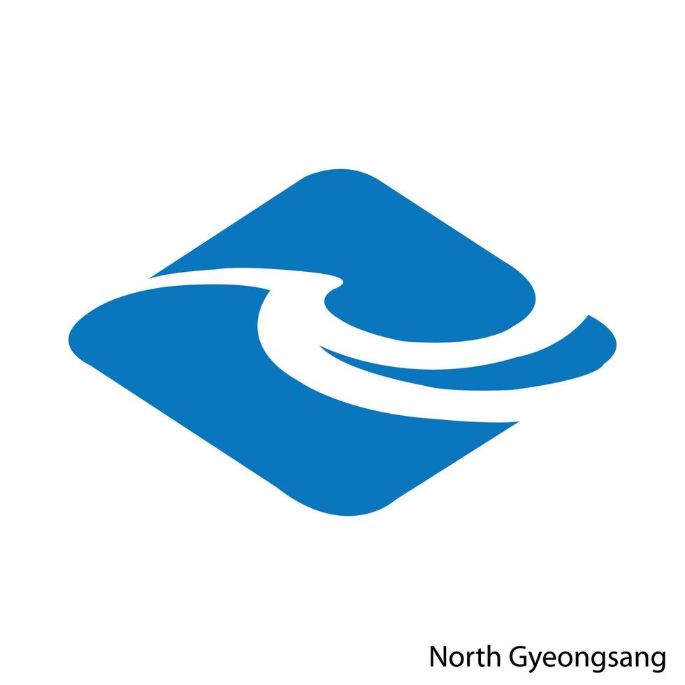 Wappen von Nord-Gyeongsang ist eine südkoreanische Region. Vektor