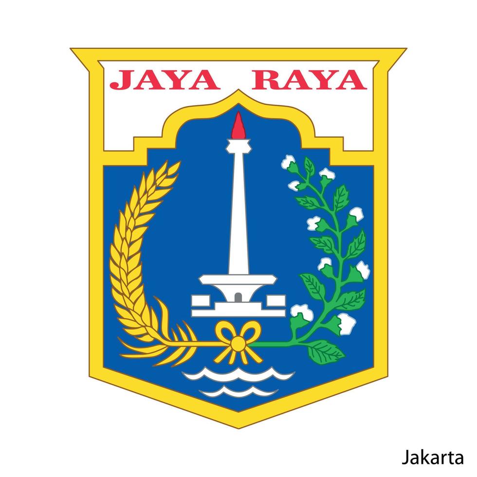 Wappen von Jakarta ist eine indonesische Region. Vektor-Emblem vektor