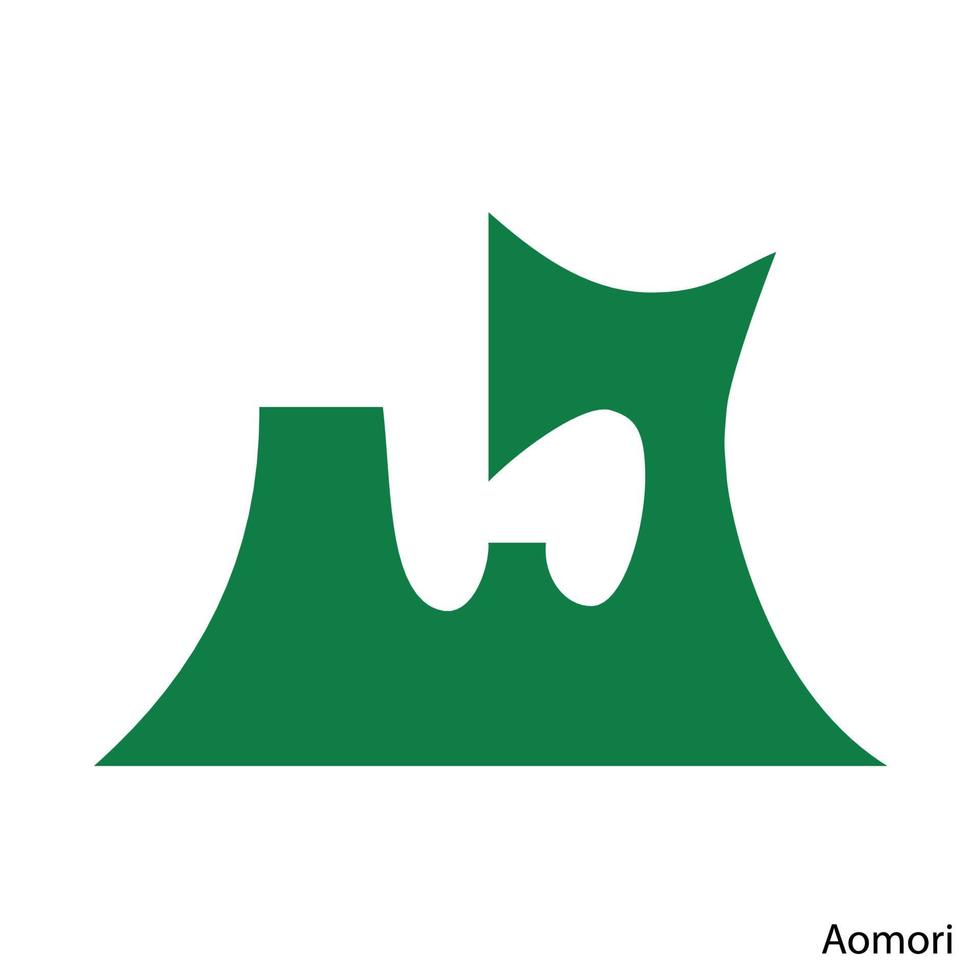 täcka av vapen av aomori är en japan prefektur. vektor emblem