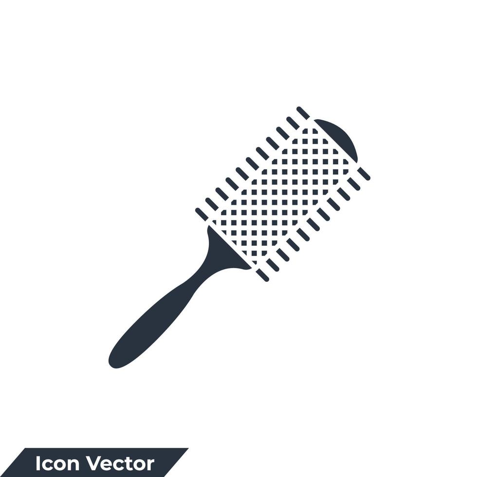 Haarbürste Symbol Logo Vektor Illustration. Kammsymbolvorlage für Grafik- und Webdesign-Sammlung