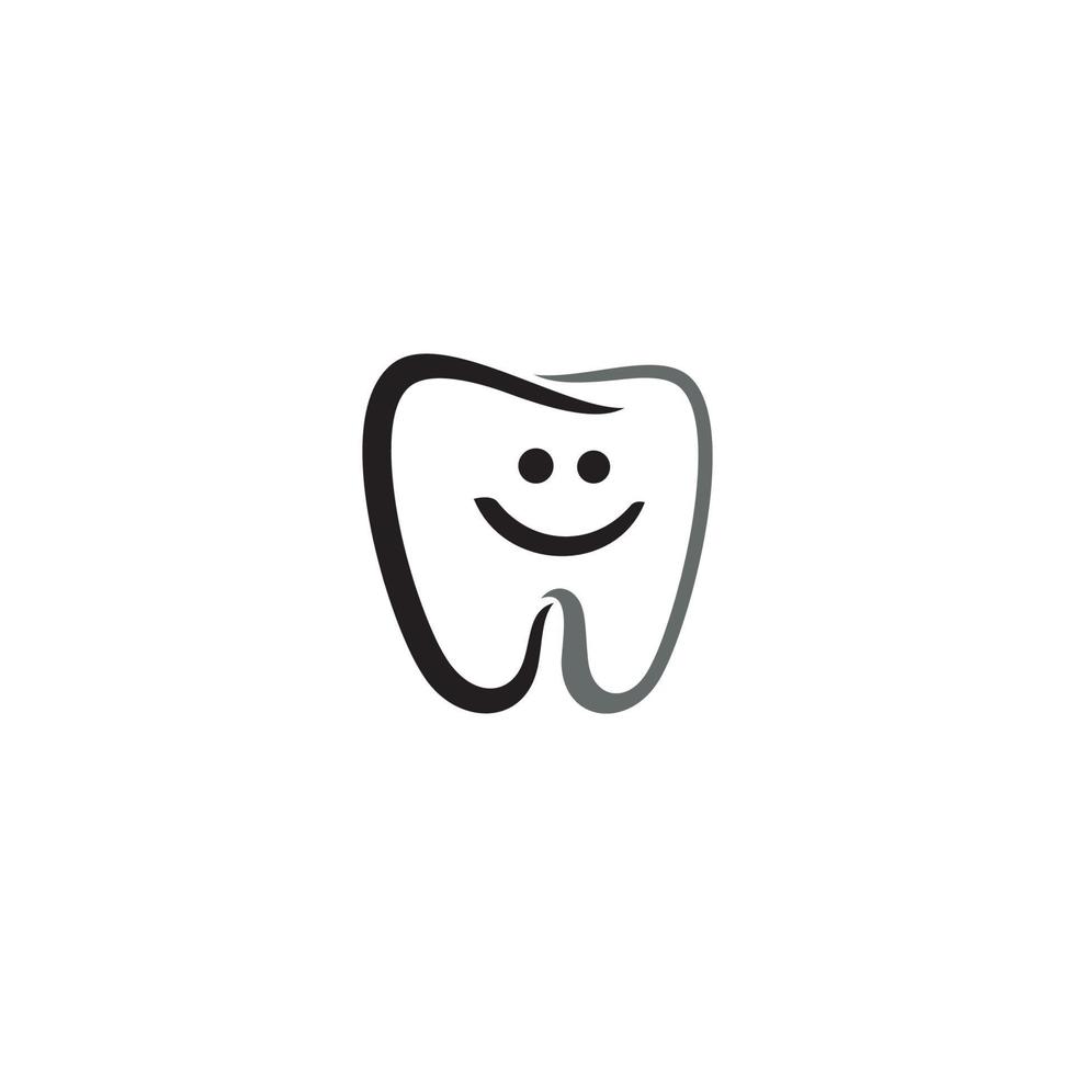Happy Tooth-Logo oder Icon-Design vektor