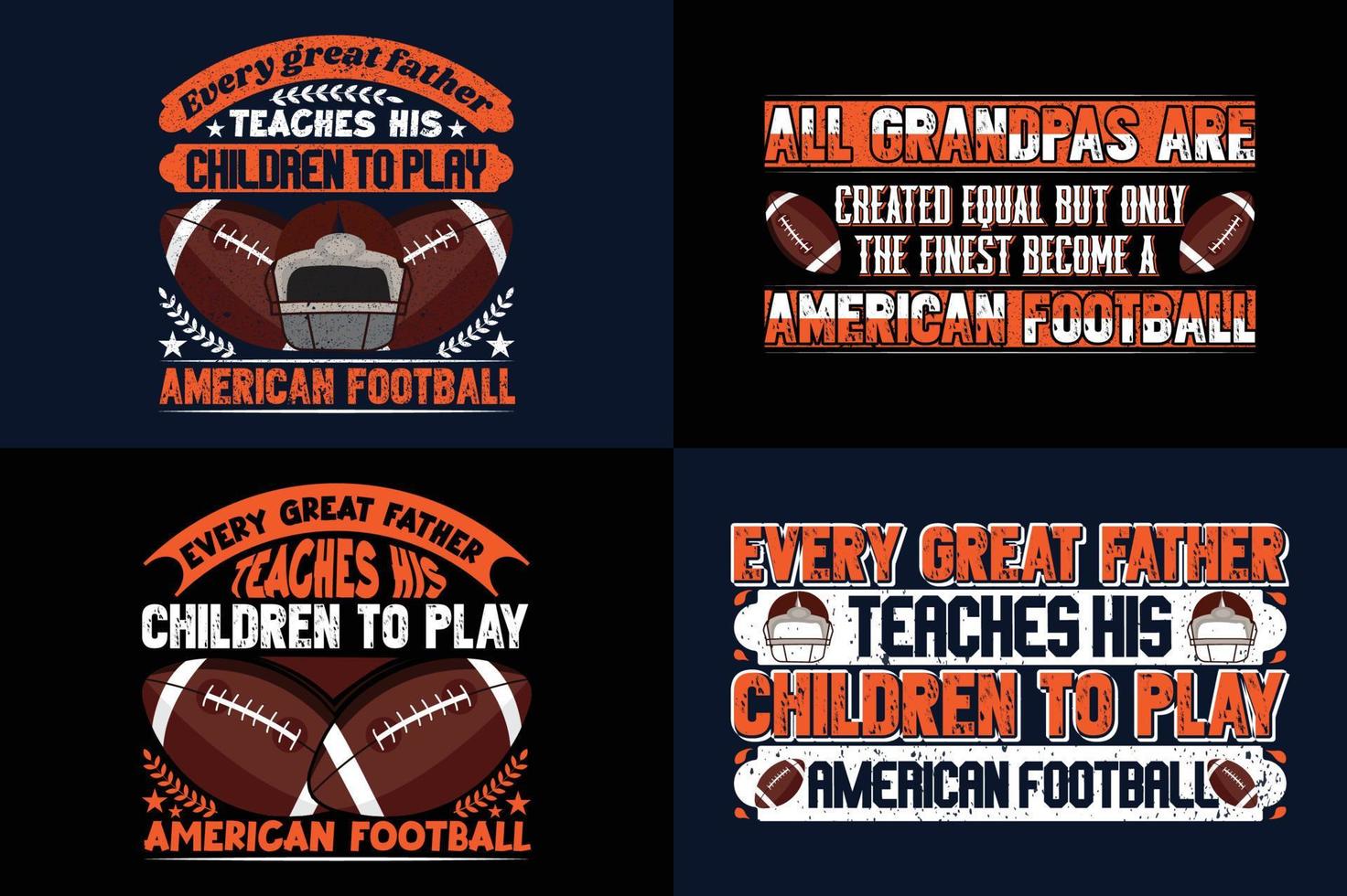 satz von american-football-team-campus-abzeichen, grafisches vintage-design für t-shirt, bunter druck einzeln auf dunklem hintergrund.athletische t-shirt-patches vektor