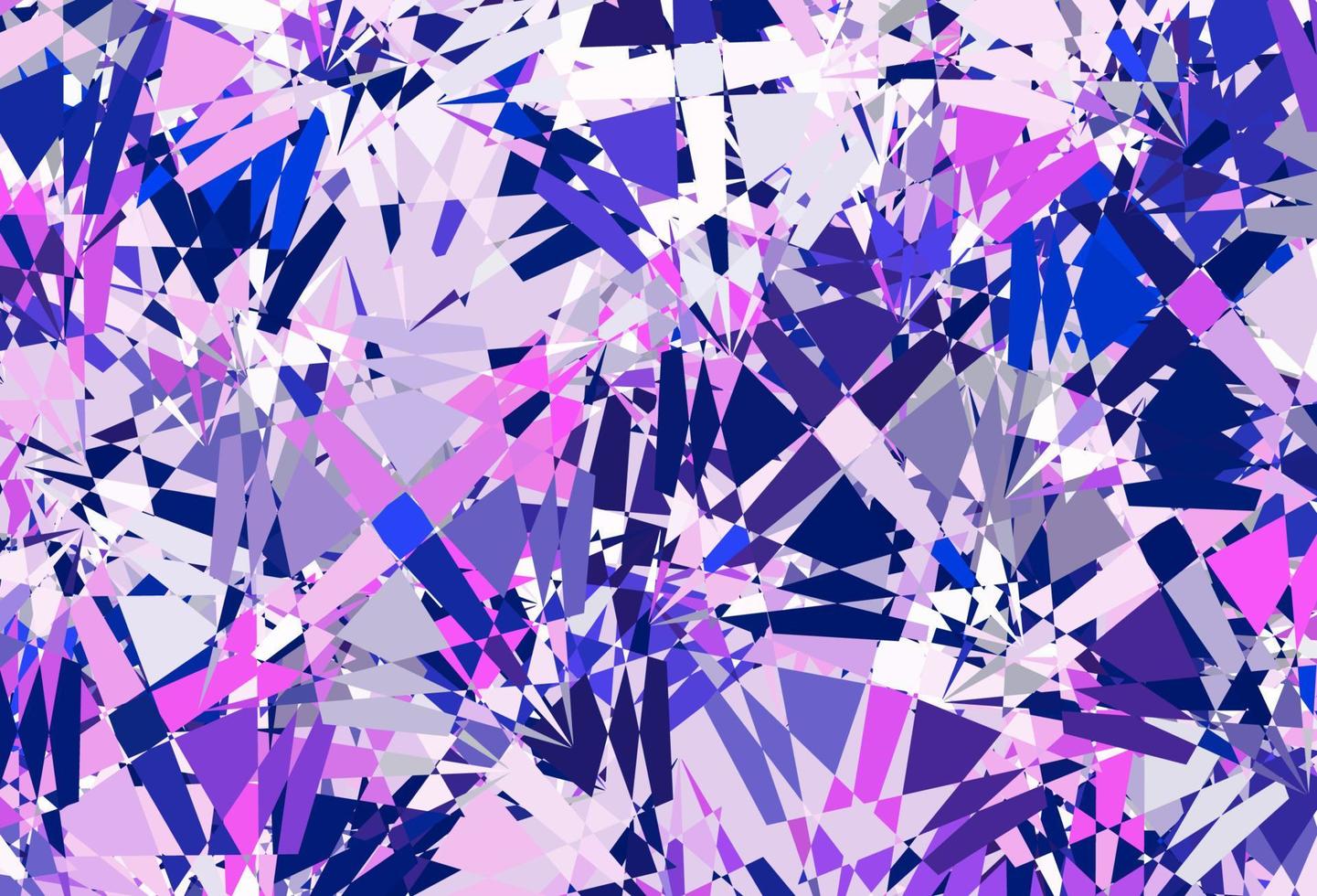 mörkrosa, blå vektorbakgrund med polygonala former. vektor