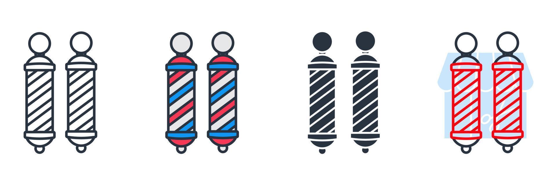 barber pole symbol logo vektorillustration. barber pole symbolvorlage für grafik- und webdesignsammlung vektor