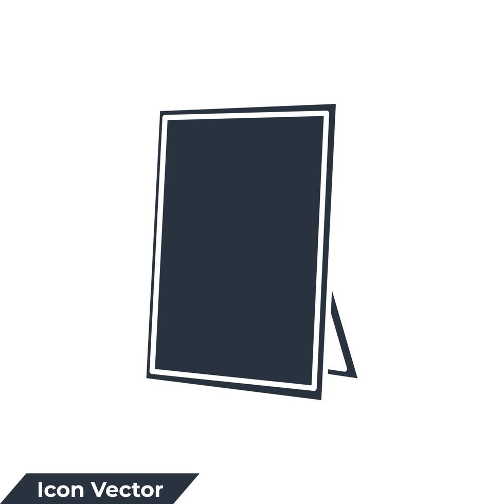 spegel ikon logotyp vektor illustration. spegel symbol mall för grafisk och webb design samling