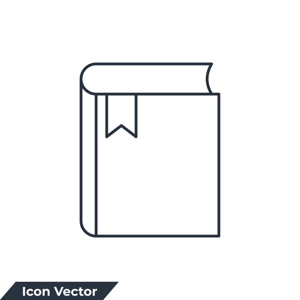 Buch-Symbol-Logo-Vektor-Illustration. Buchsymbolvorlage für Grafik- und Webdesign-Sammlung vektor