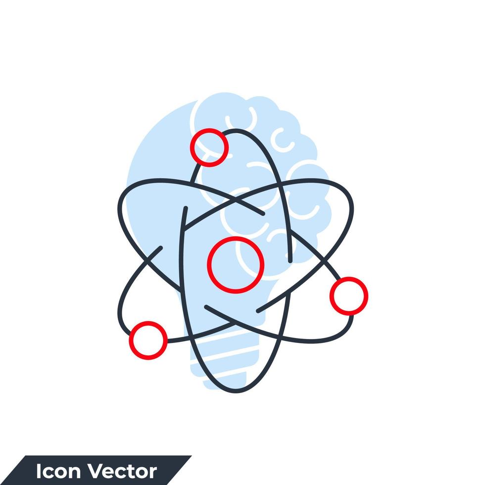 Physik-Symbol-Logo-Vektor-Illustration. Symbolvorlage für Molekularatom-Neutronenlabor für Grafik- und Webdesign-Sammlung vektor