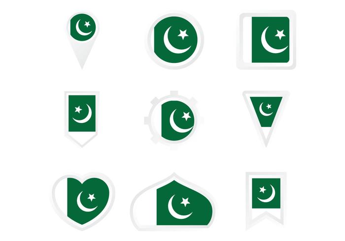 Pakistan-Flaggenmodell vektor