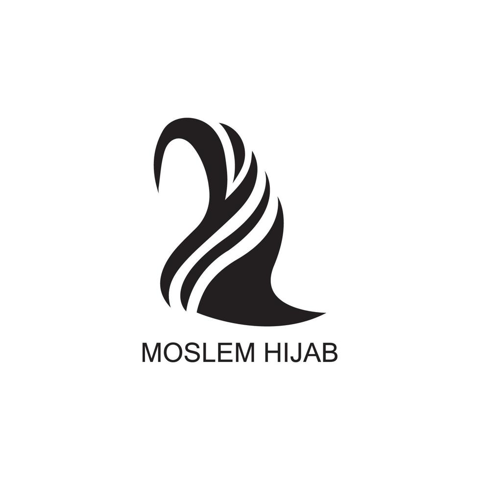 muslimah hijab logotyp mall vektor illustration design