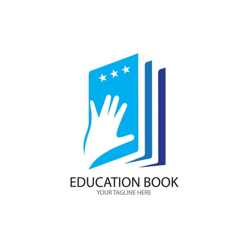 Buch Bildung Logo Vorlage Vektor Illustration Design