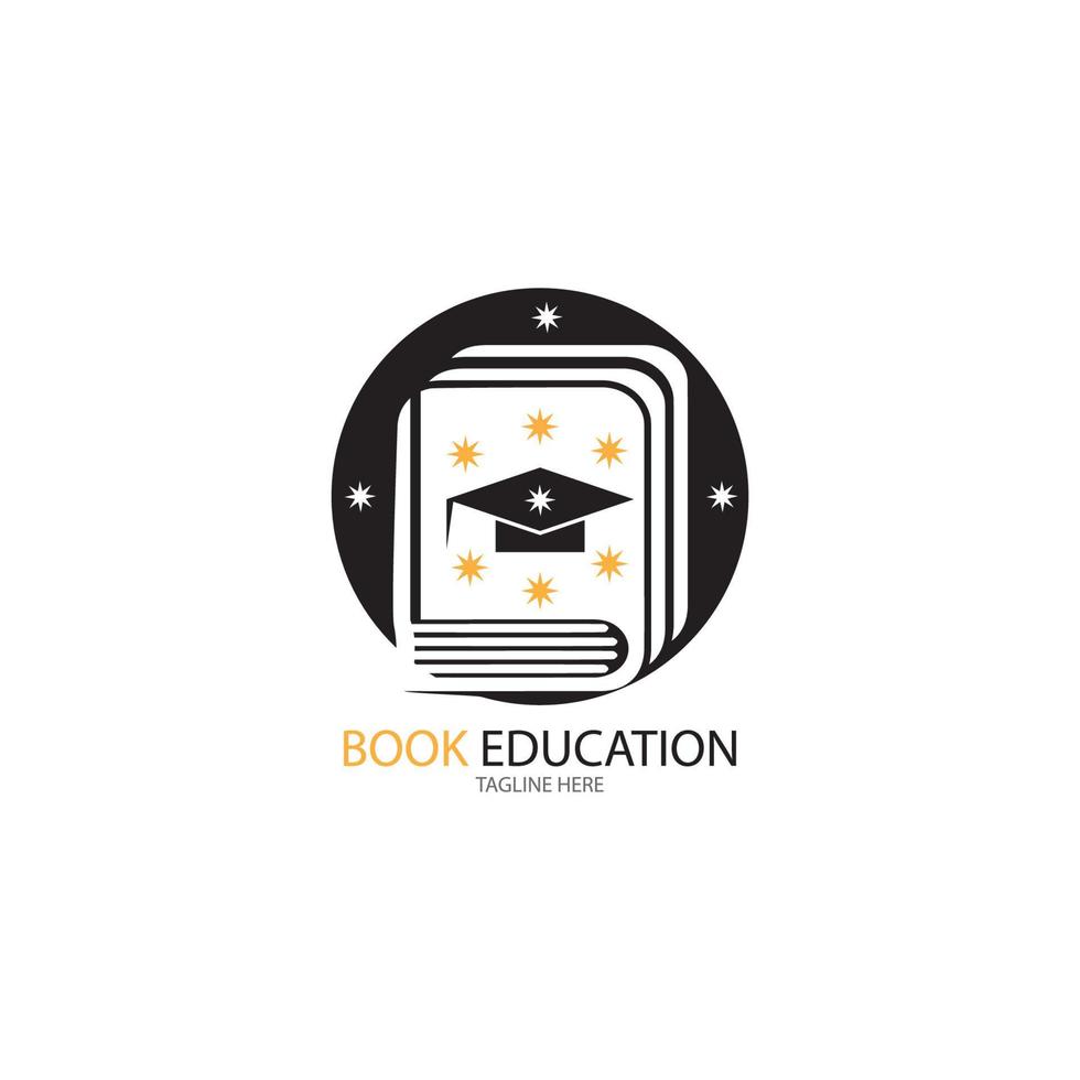 Buch Bildung Logo Vorlage Vektor Illustration Design