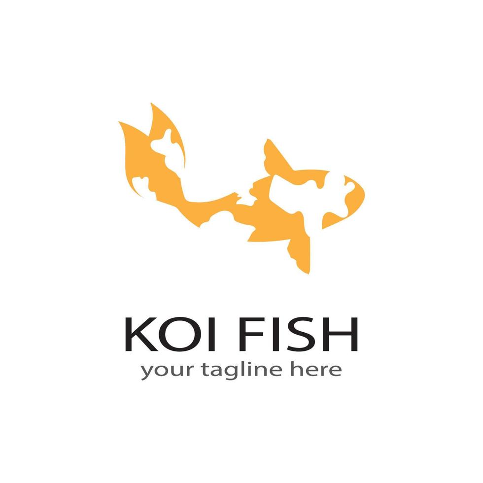 koi fisk djur- logotyp och symboler vektor mall