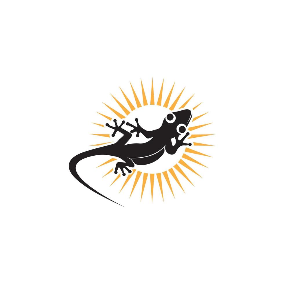 Eidechse Chamäleon Gecko Animall Logo und Symbolvektorillustration vektor