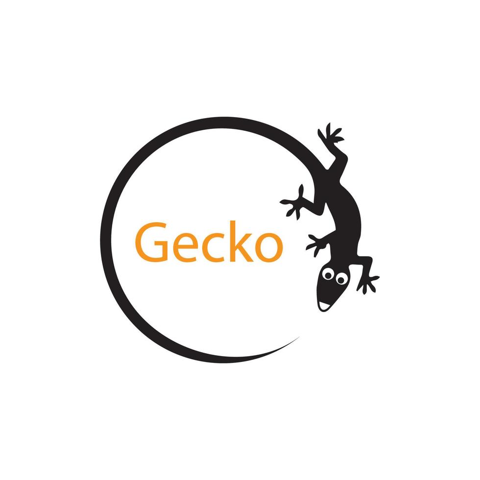 Eidechse Chamäleon Gecko Animall Logo und Symbolvektorillustration vektor