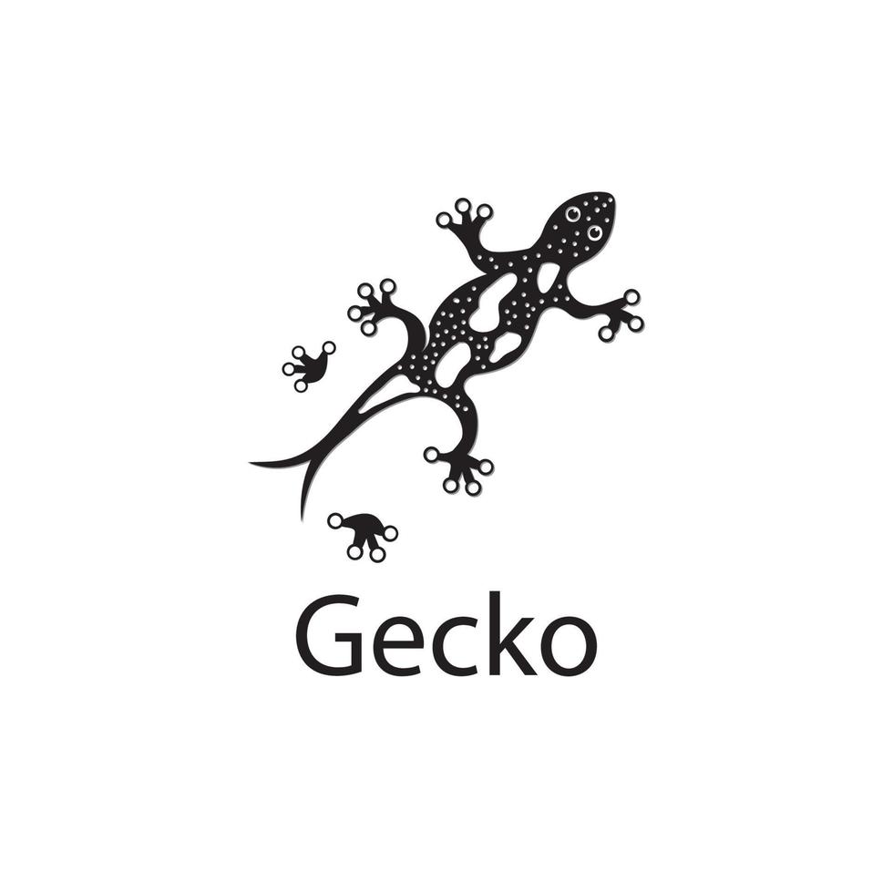 ödla kameleont gecko animall logotyp och symbol vektor illustration