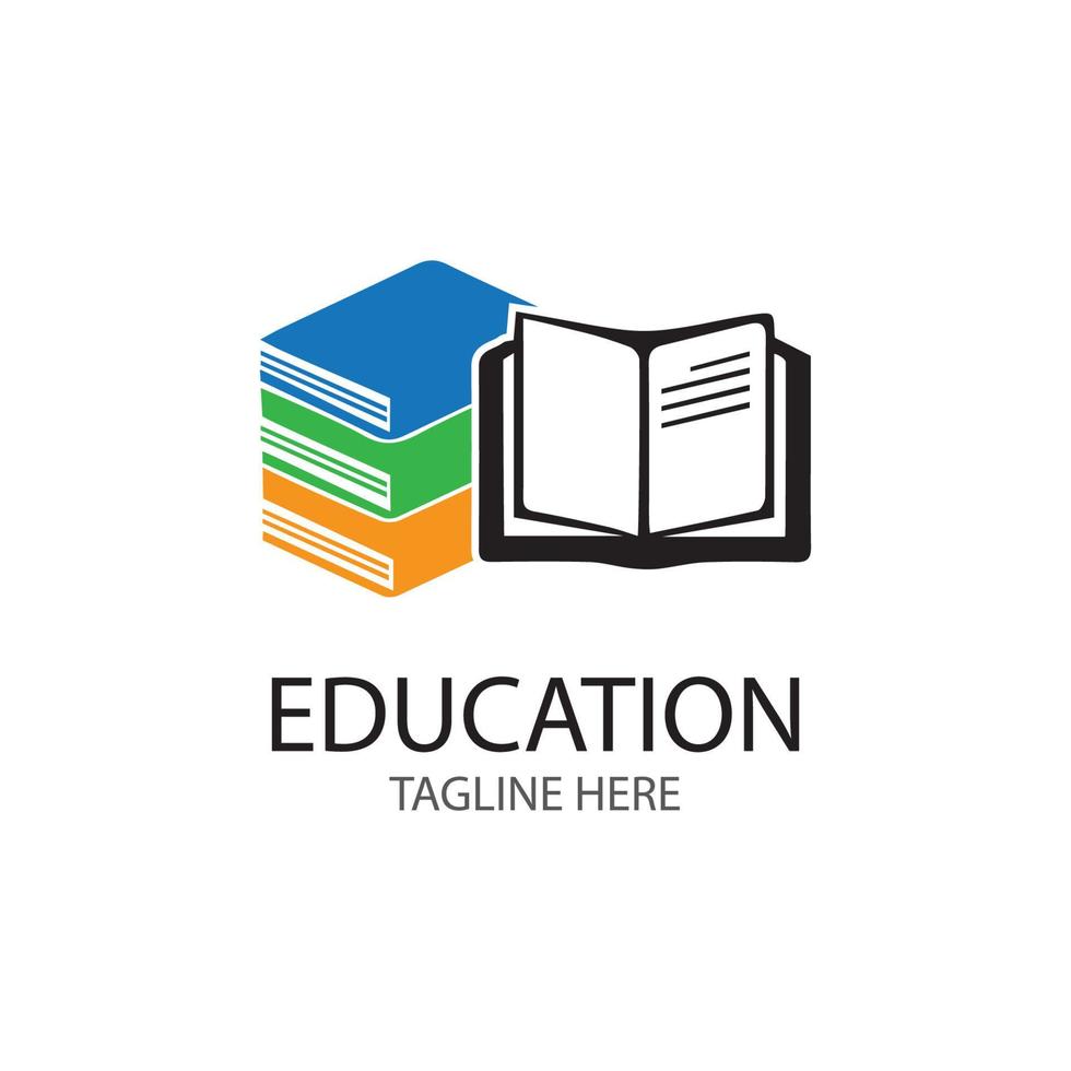 Buch Bildung Logo Vorlage Vektor Illustration Design