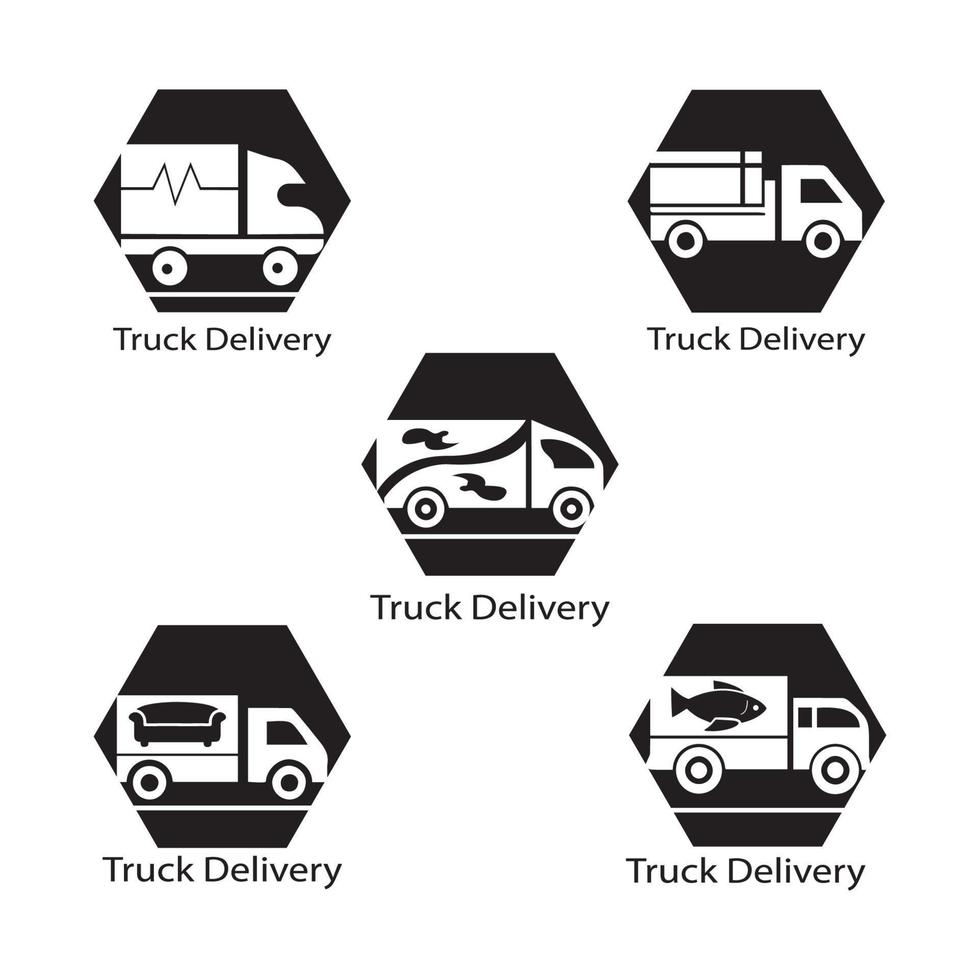 lkw-symbol illustration vektorvorlage vektor