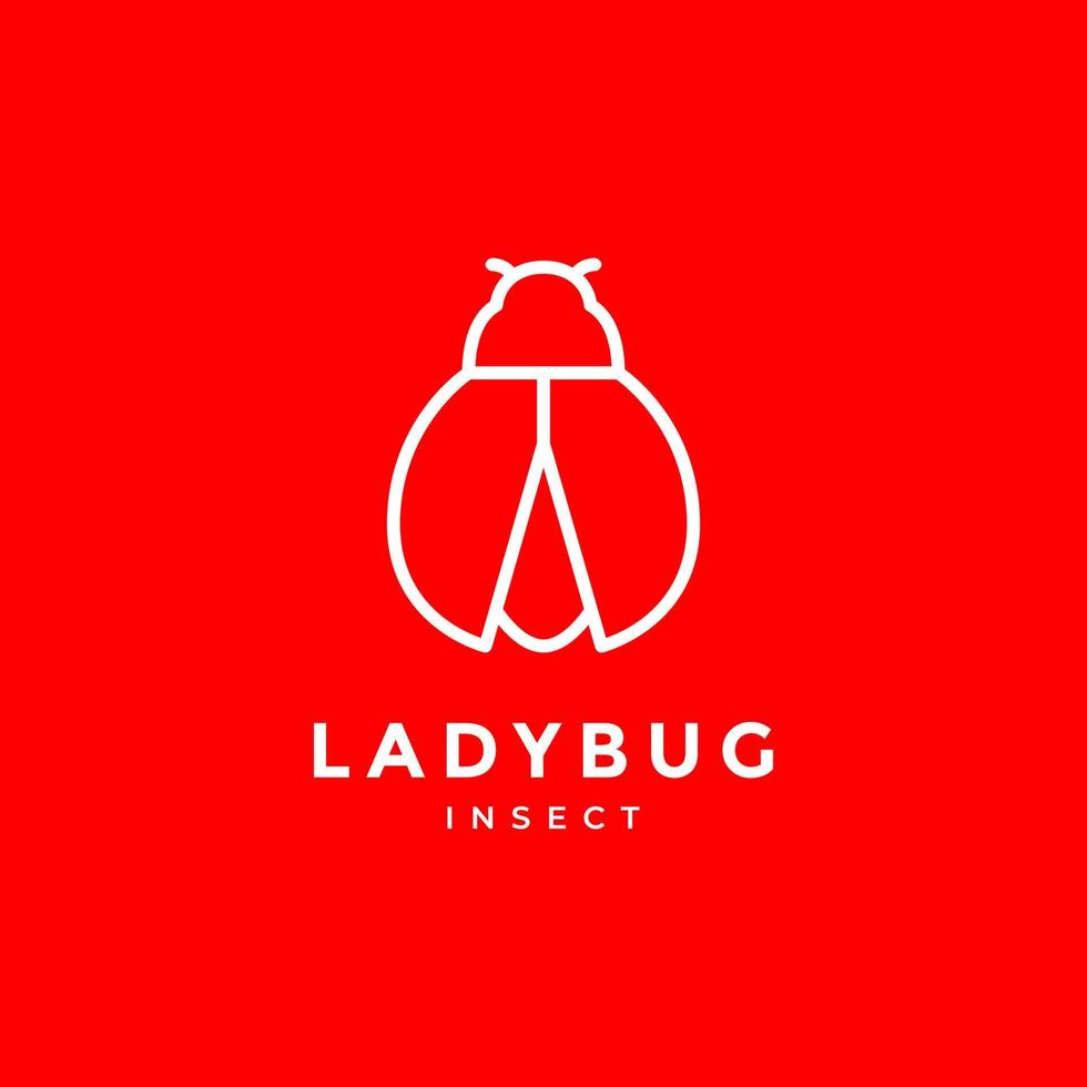 minimalistisk insekt insekt logotyp design vektor