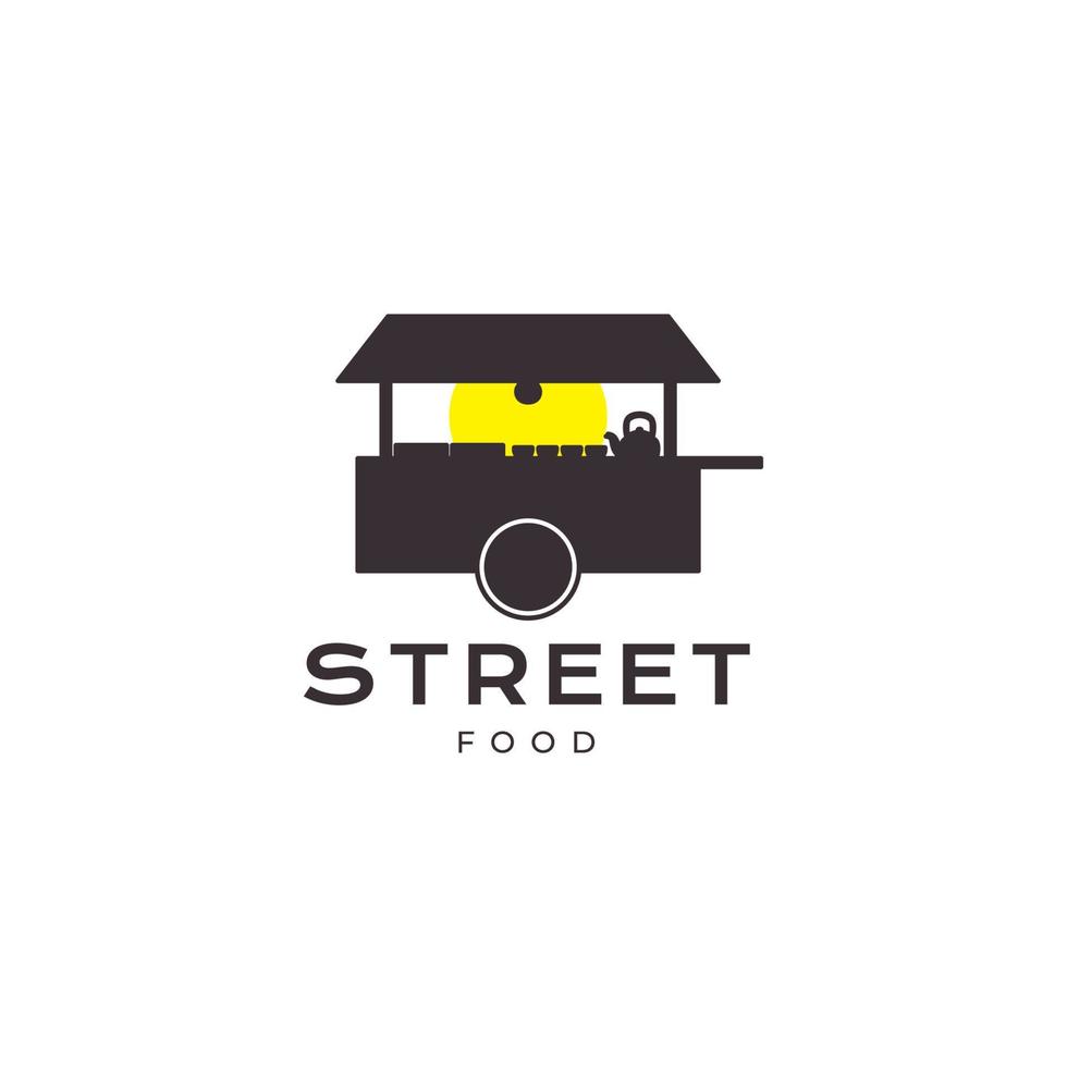 traditionelles Streetfood-Logo-Design vektor