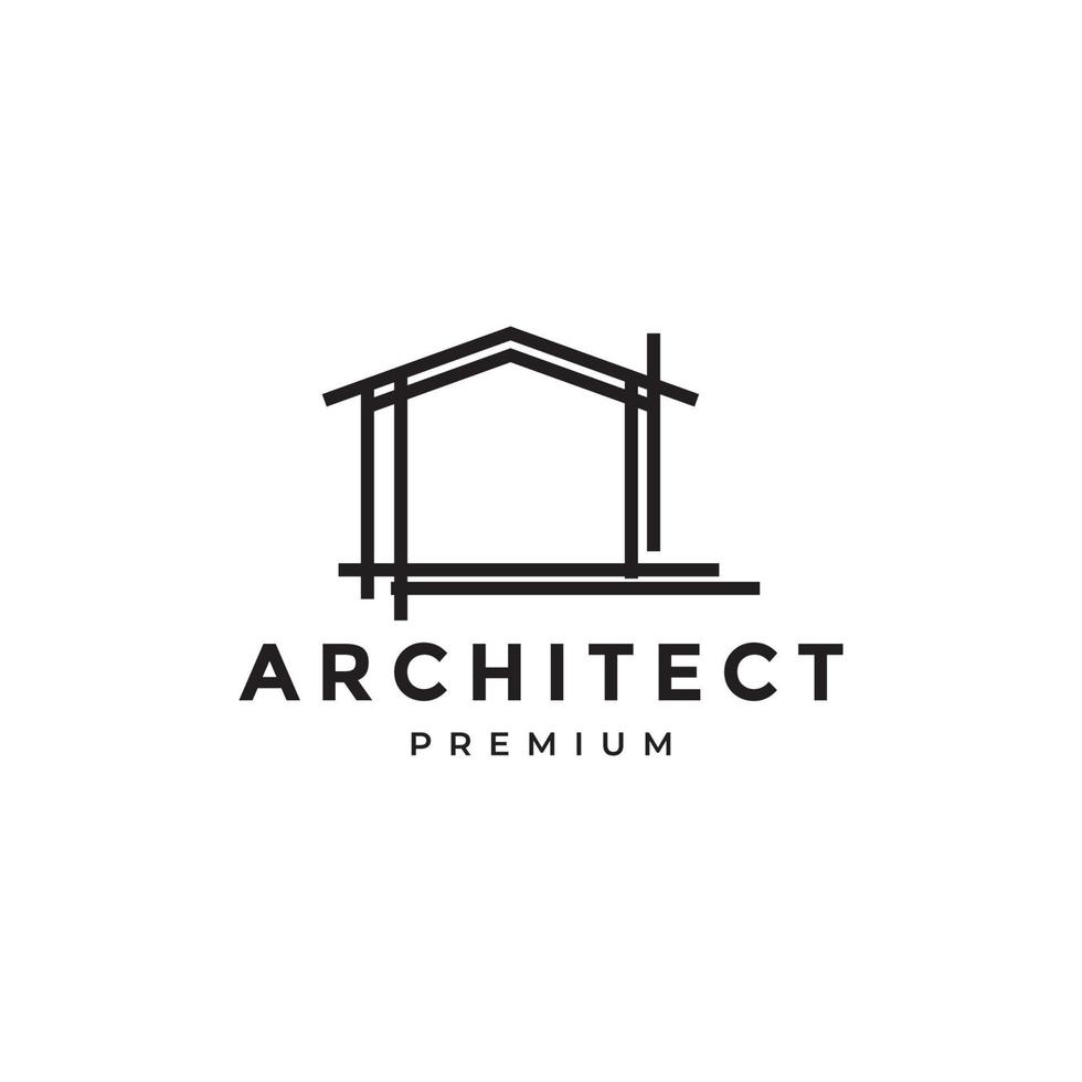Logo für den Bau von Wohngebäuden vektor