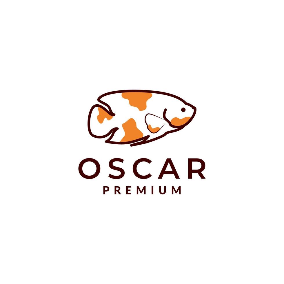 abstrakt fisk Oscar logotyp design vektor