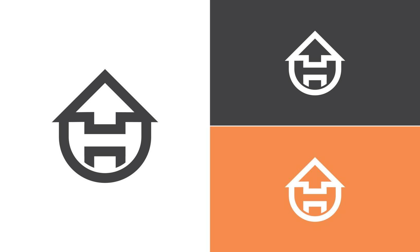 h home logo design vektor kostenlose vektorvorlage