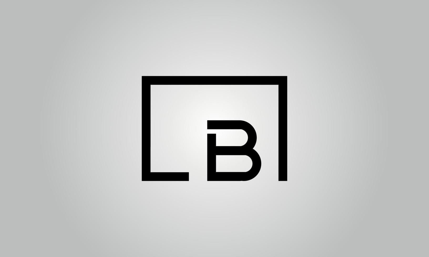 Buchstabe lb Logo-Design. lb-Logo mit quadratischer Form in schwarzen Farben Vektor kostenlose Vektorvorlage.