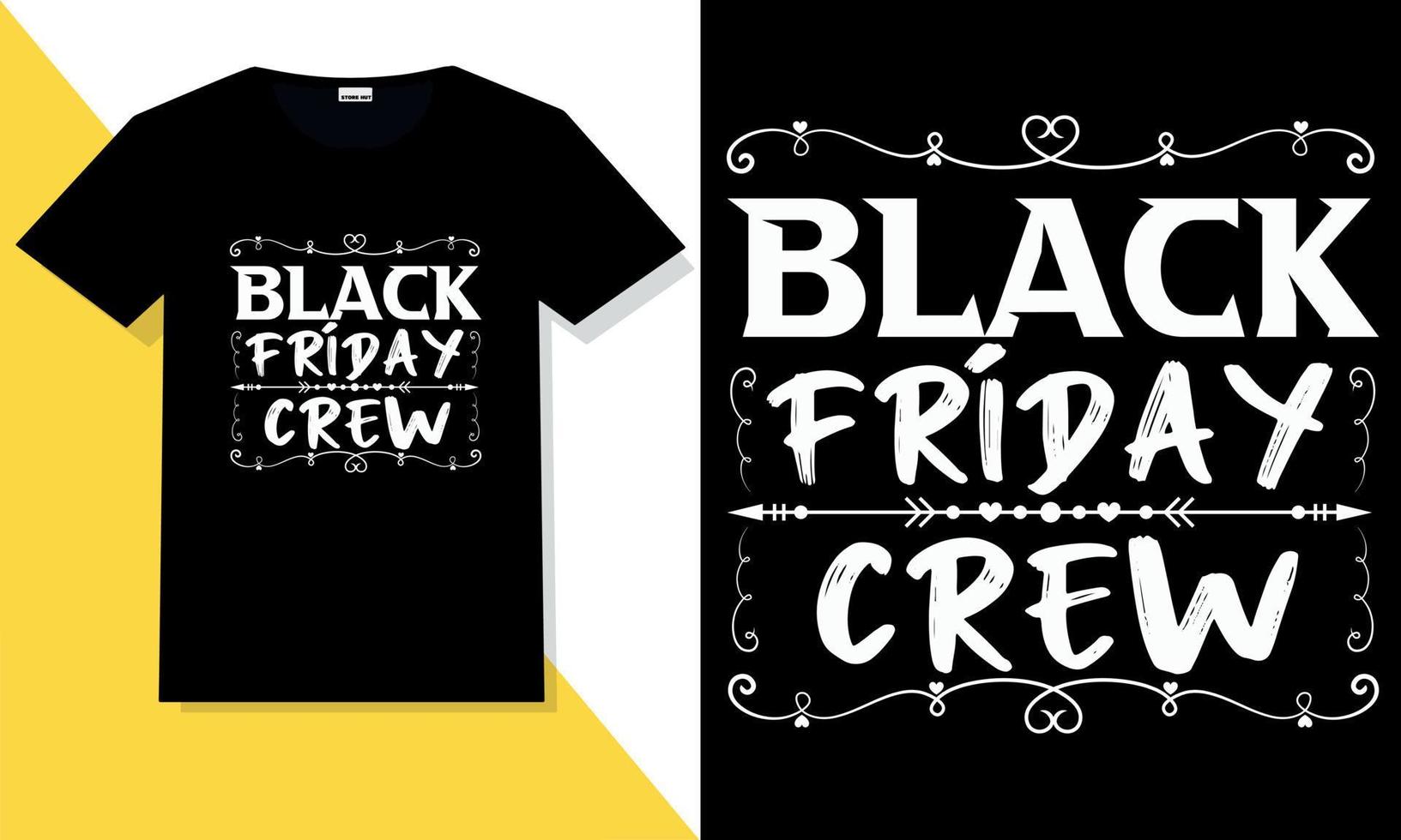 trendige T-Shirt-Designpakete für den schwarzen Freitag vektor