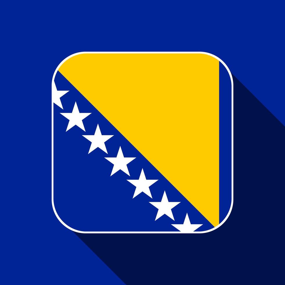 Flagge von Bosnien und Herzegowina, offizielle Farben. Vektor-Illustration. vektor
