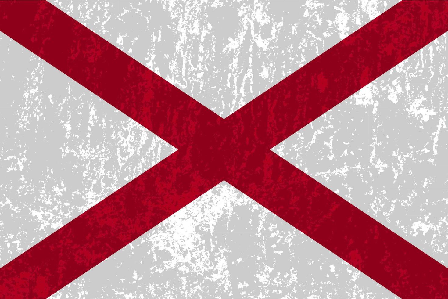Grunge-Flagge des Staates Alabama. Vektor-Illustration. vektor