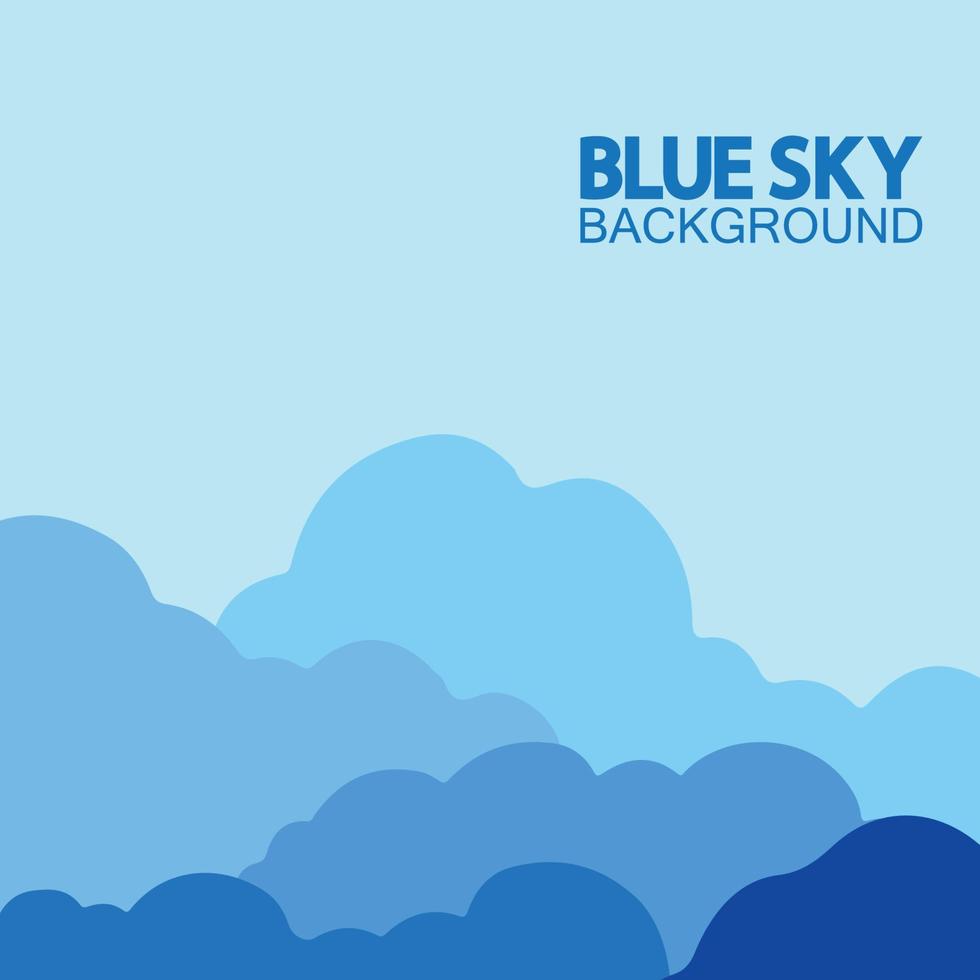 blå himmel med moln bakgrund vektor illustration design.