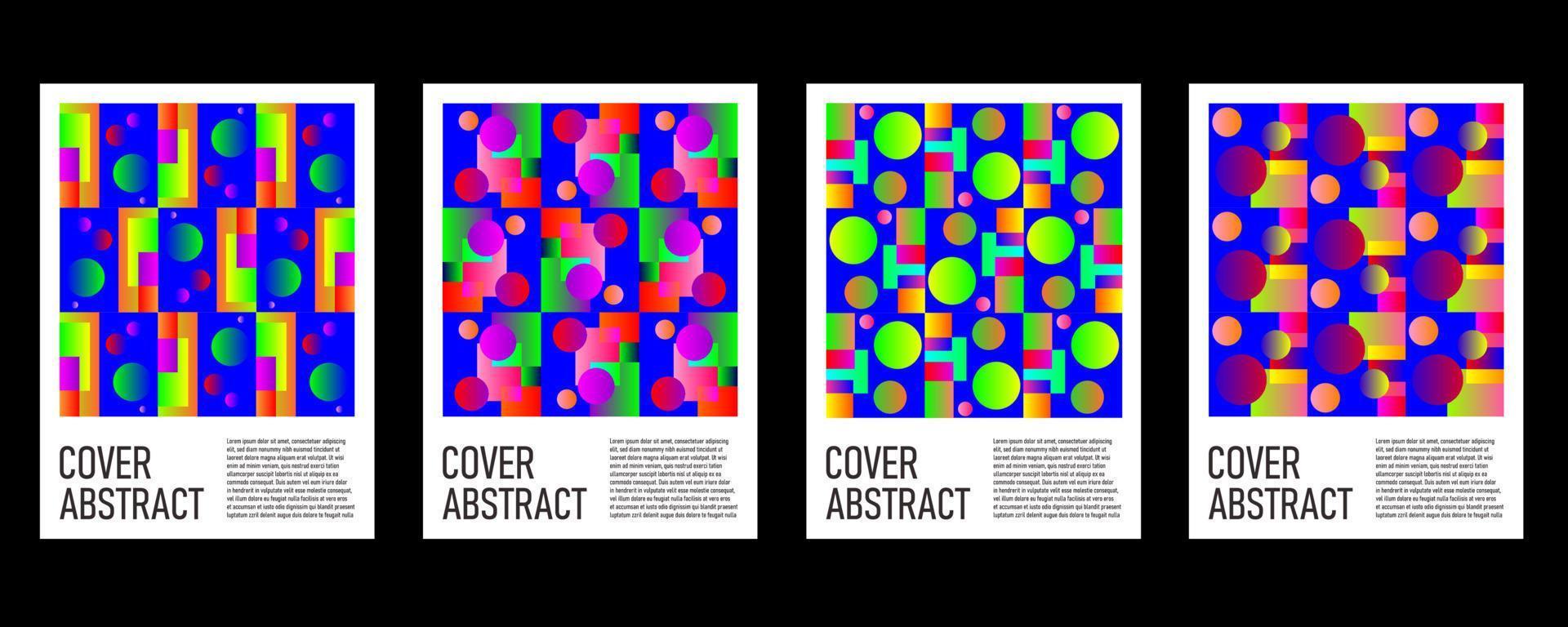 abstrakter farbenfroher geometrischer Hintergrund für Poster und Cover vektor