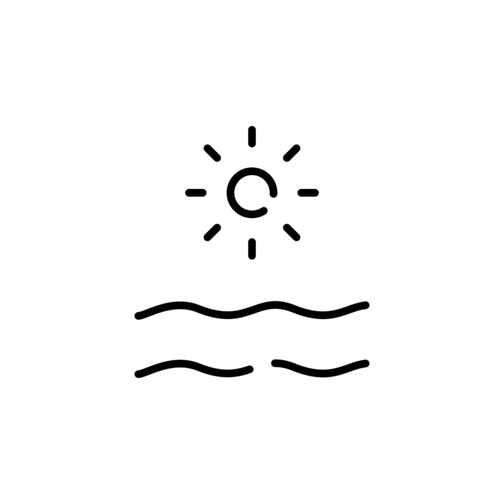 Sonnenaufgang, Sonnenuntergang, Sonne gepunktete Linie Symbol Vektor Illustration Logo Vorlage. für viele Zwecke geeignet.