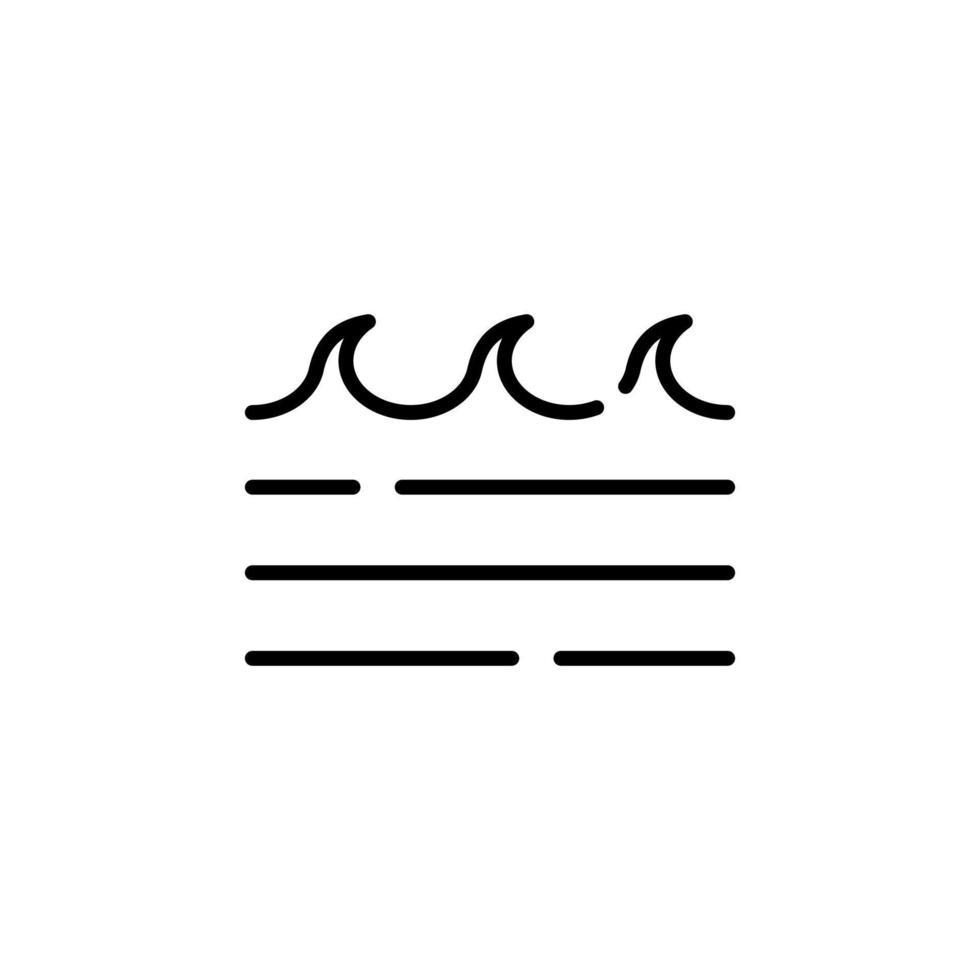hav, vatten, flod, hav prickad linje ikon vektor illustration logotyp mall. lämplig för många syften.