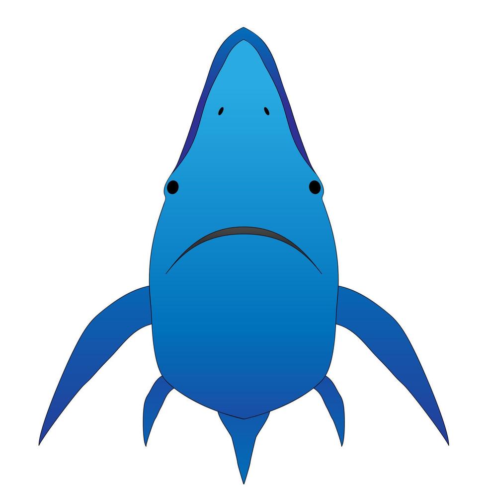 Shark Blue Logo Zeichen Vektor Illustration isoliert