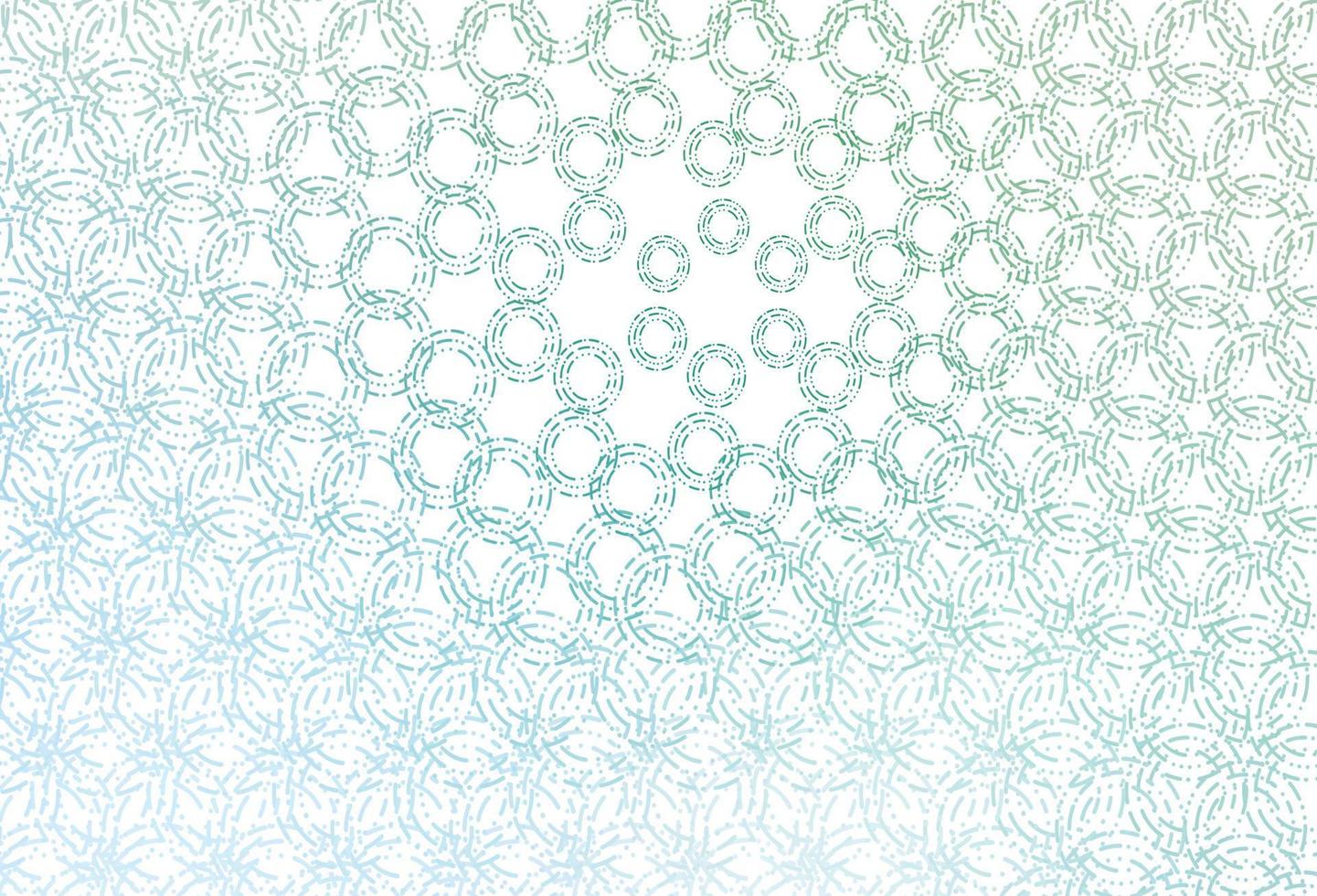 hellblaue, grüne Vektorschablone mit Kreisen. vektor