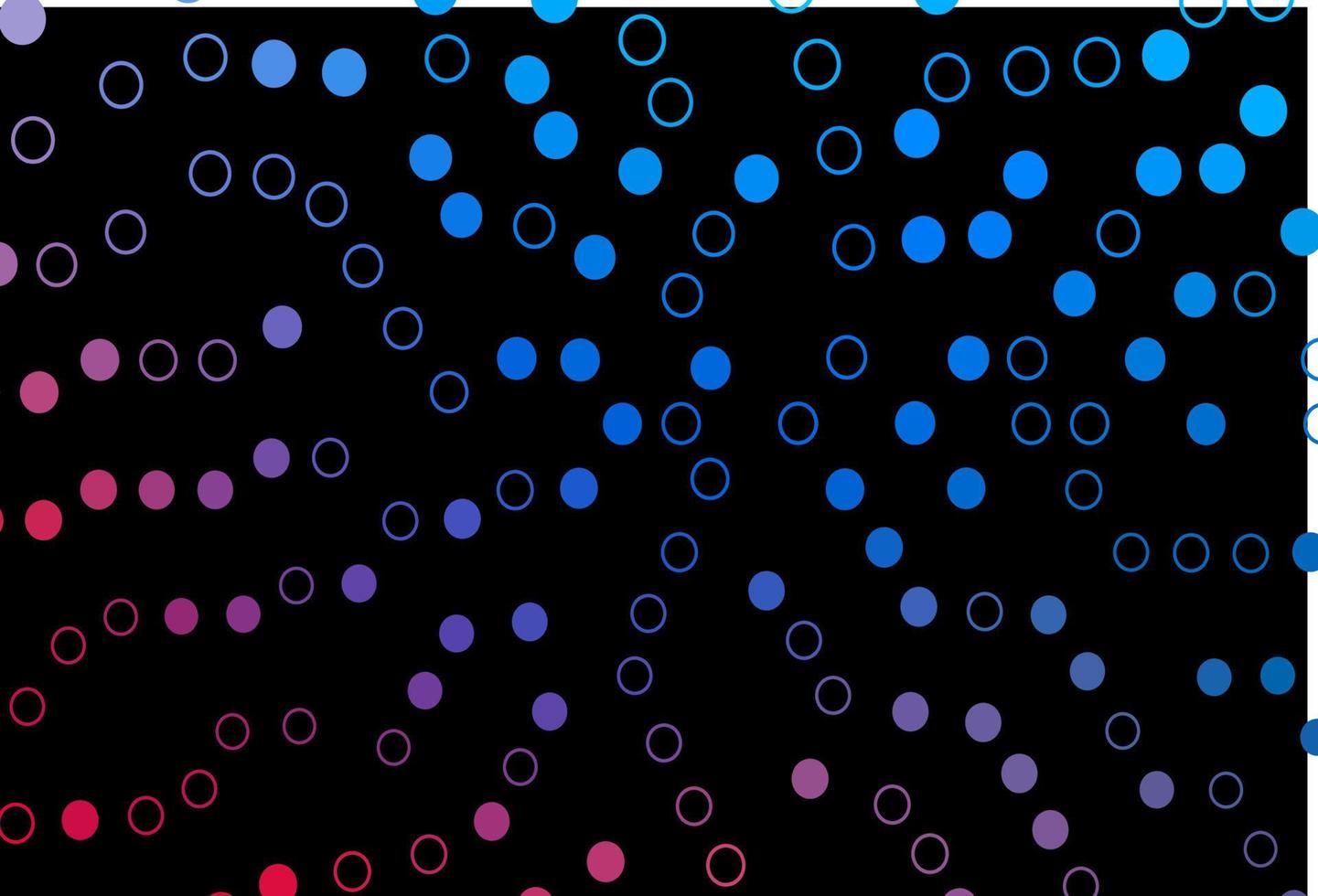 mörkblå, röd vektorbakgrund med prickar. vektor