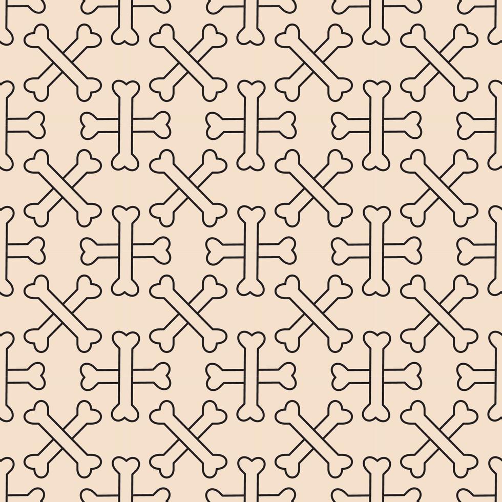 bones textur i översikt stil vektor stock illustration. sömlös mönster design mall. hudton, beige Färg tema